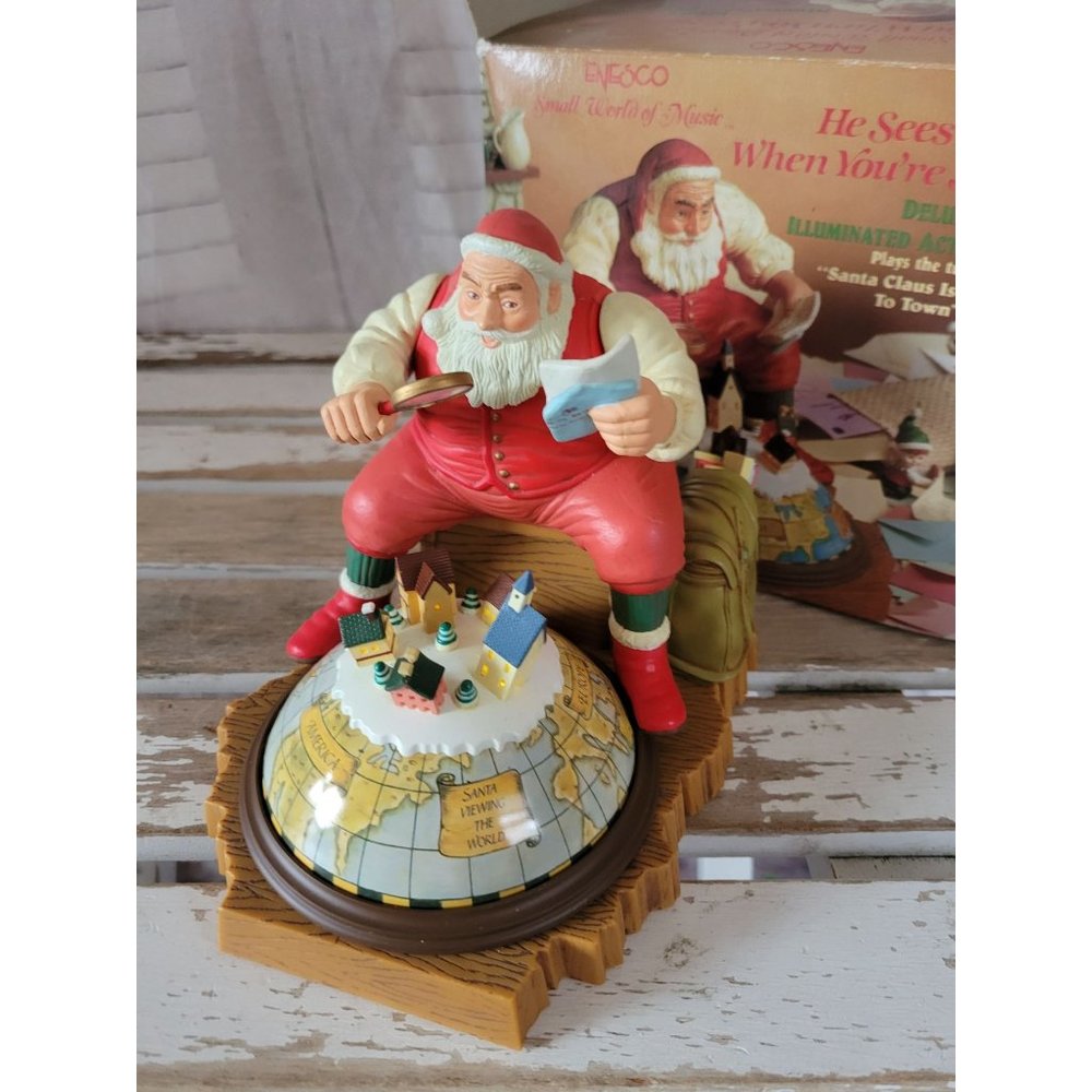Enesco he‎ sees you when you're sleeping illuminated musical Xmas Earth animated